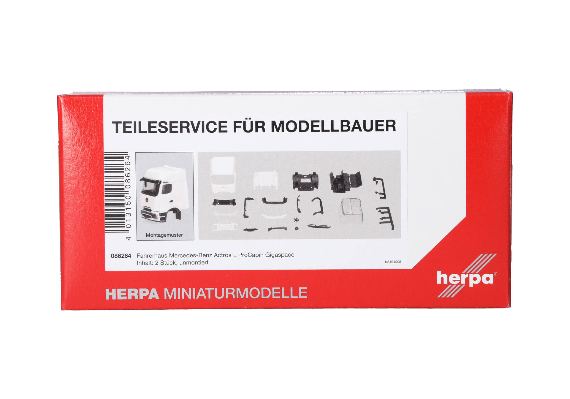 modelkit, truck cab, diecast, mercedes actros, assembly parts