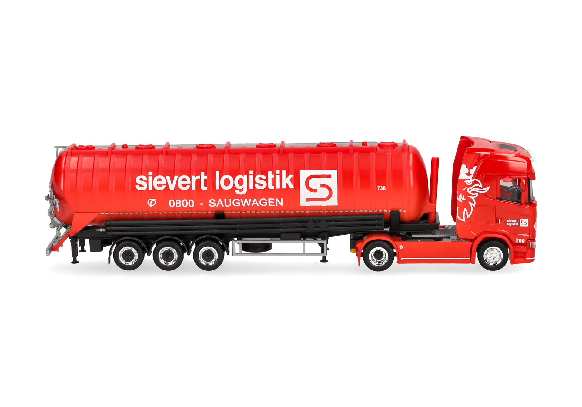 Scania CS 20 HD vacuum silo semitrailer truck "Sievert Logistik"