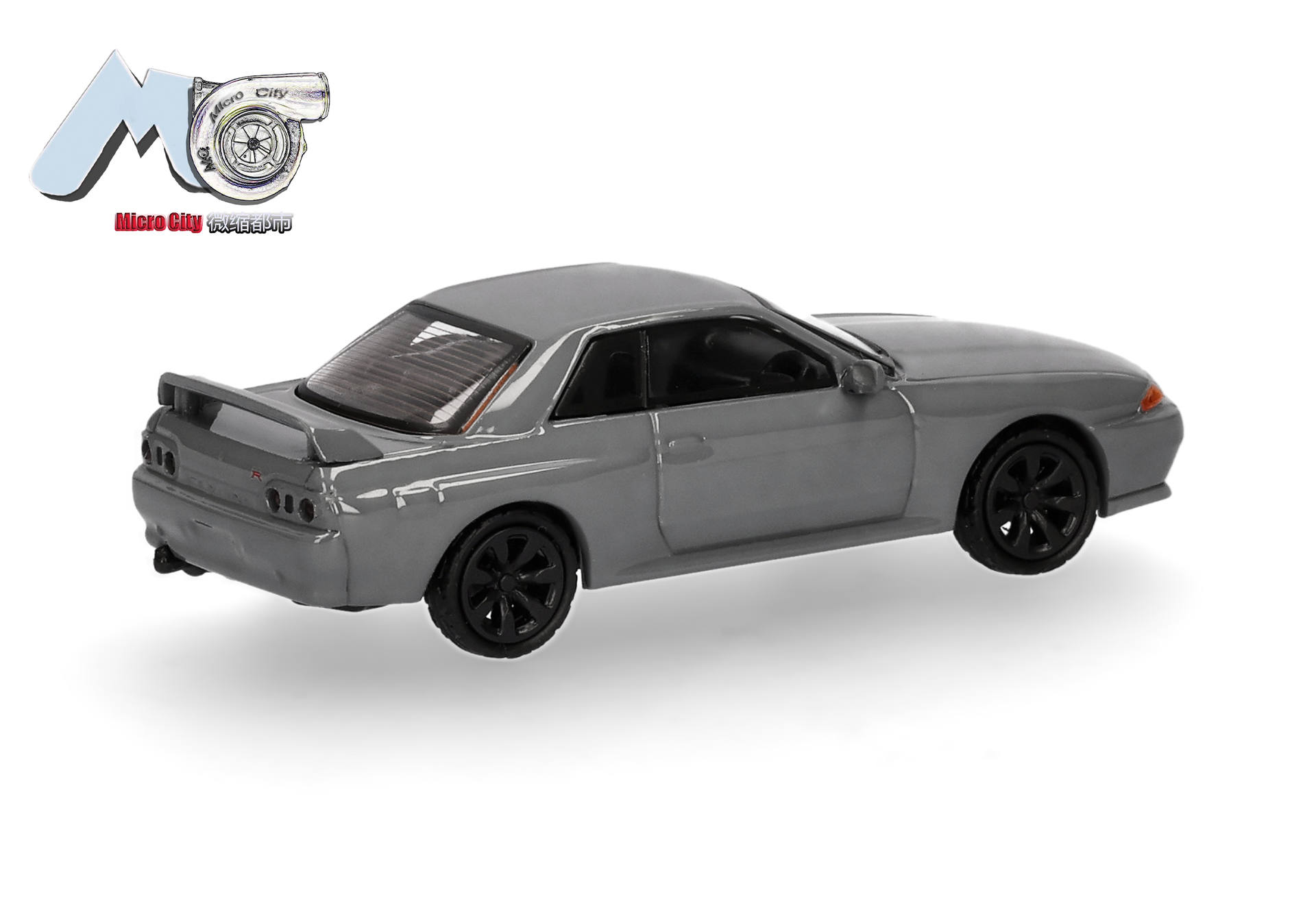 model car, diecast, gray, coupe, rear spoiler