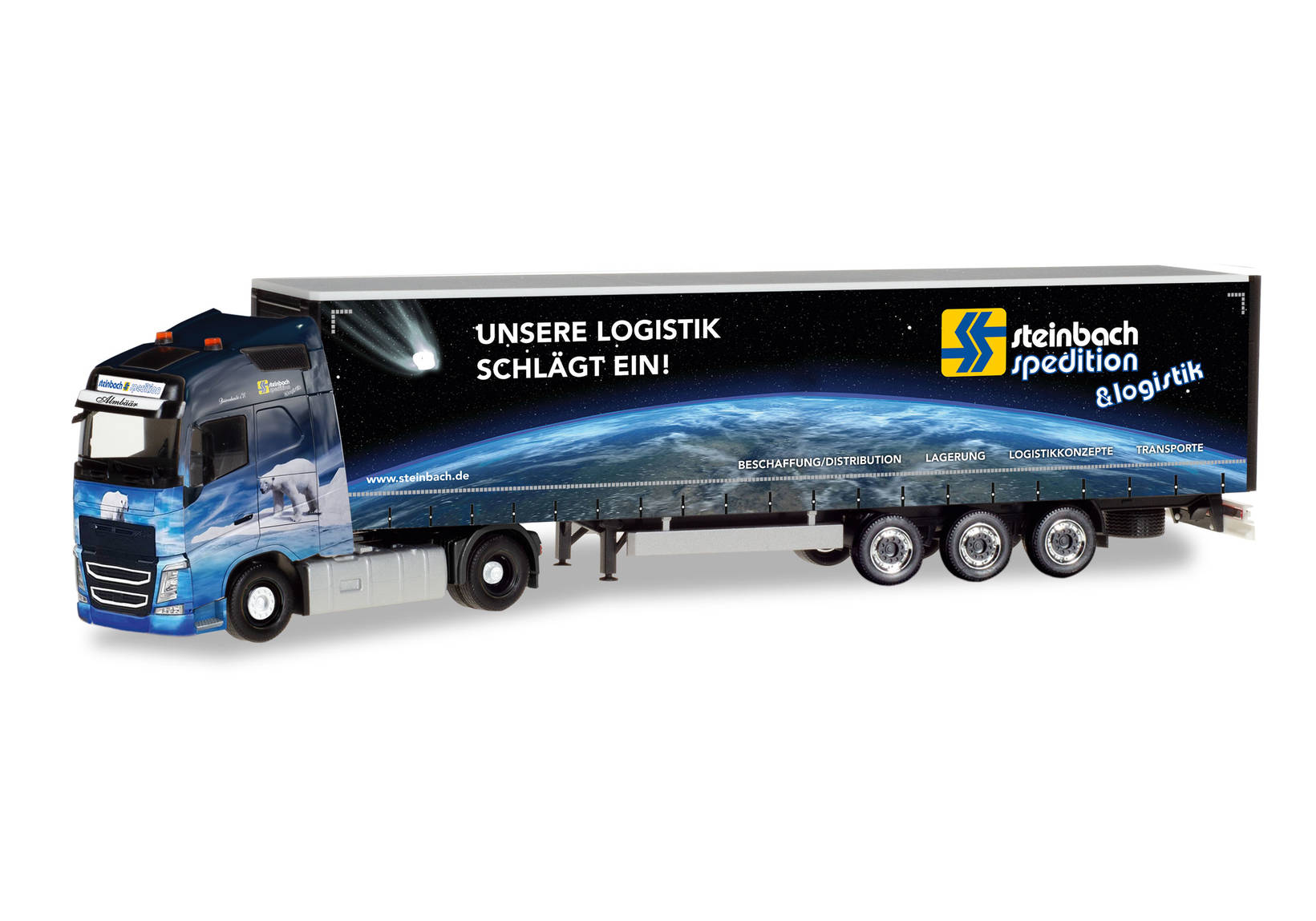Volvo FH GL XL curtain canvas semitrailer "Steinbach Logistik"
