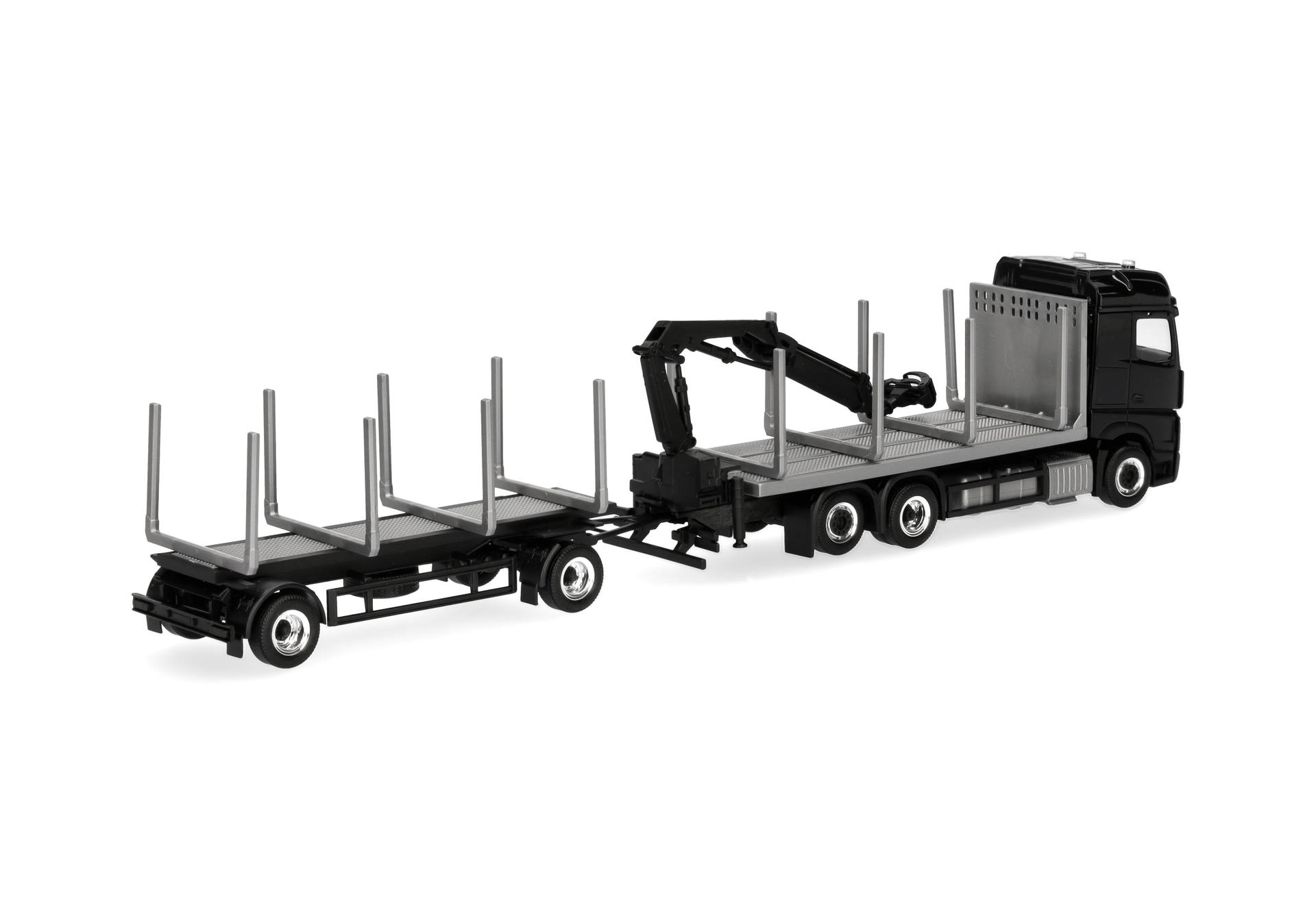Mercedes-Benz Arocs 18 Bigspace timber transport truck, black