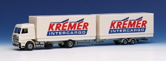 Scania 143 m Jumbopritschlanen-tandem hanger train 2A/2A