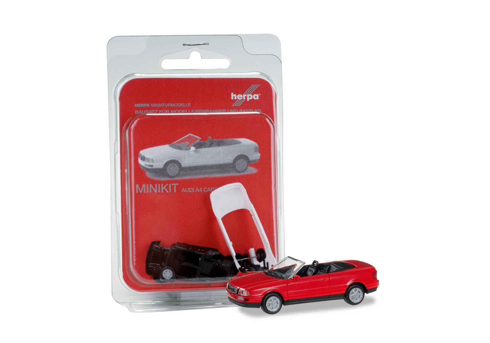 Herpa MiniKit: Audi 80 convertible, red