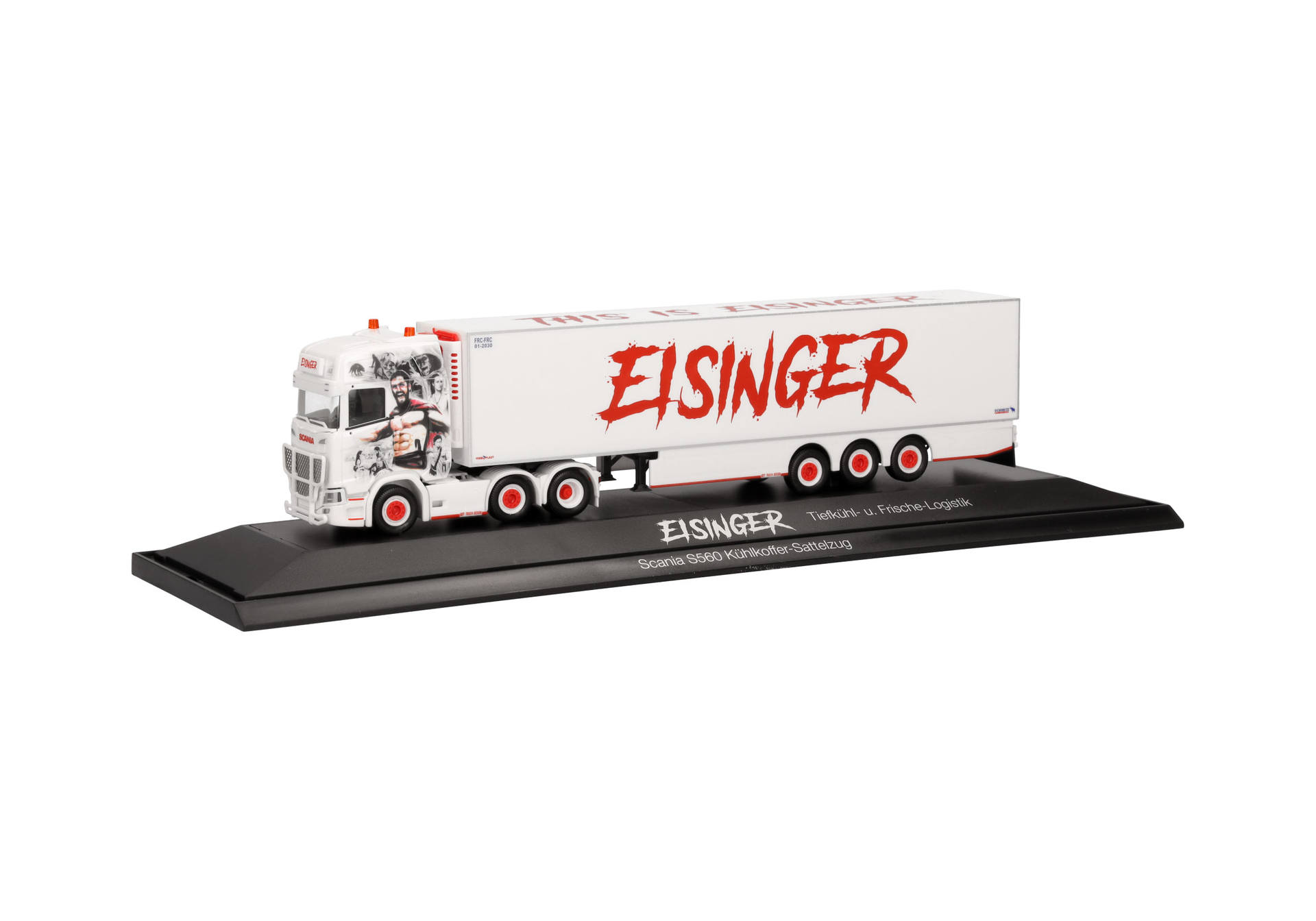 Scania CS 20 HD refrigerated box semitrailer truck "Eisinger"