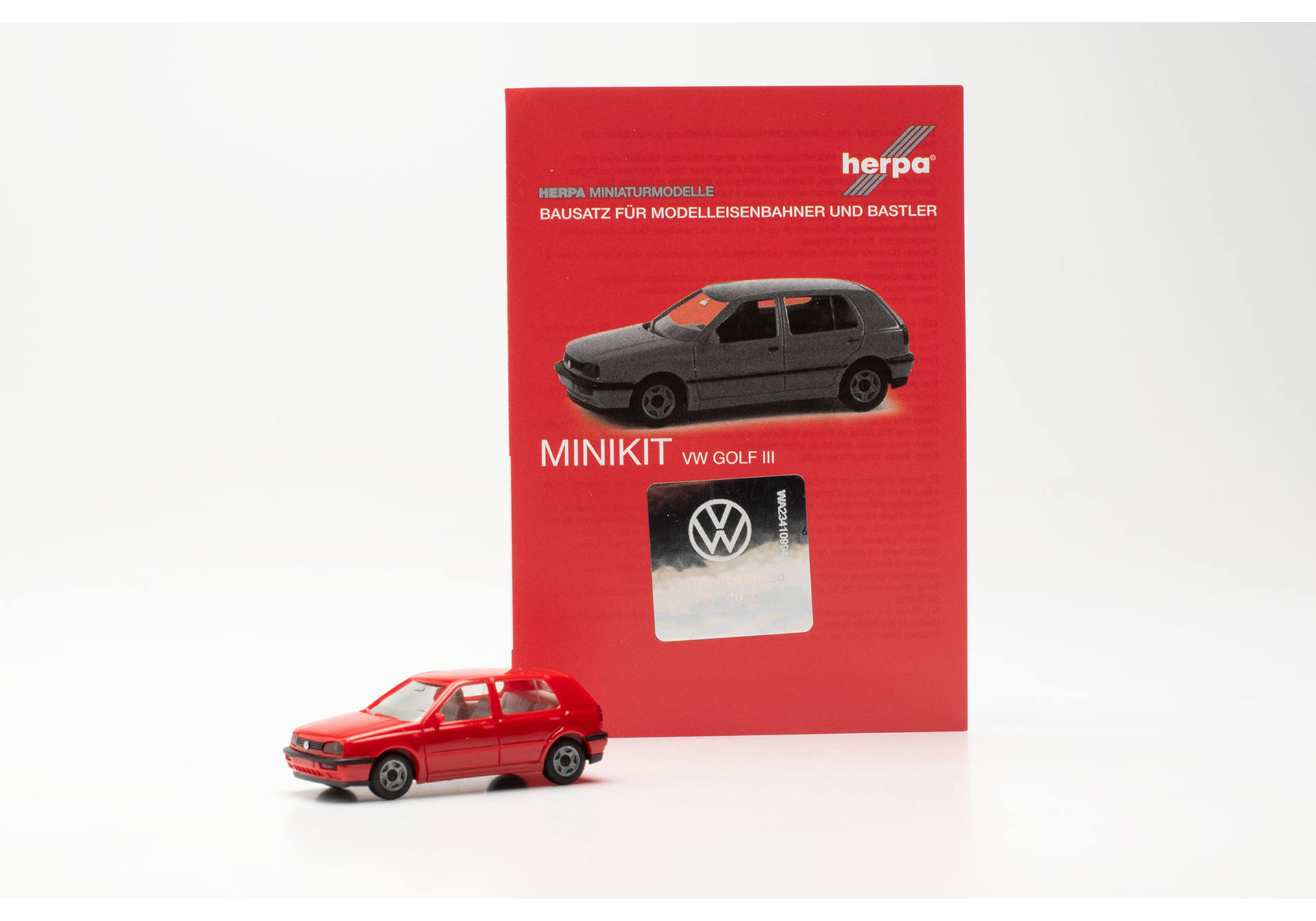 Herpa MiniKit: Volkswagen (VW) Golf III, hellrot