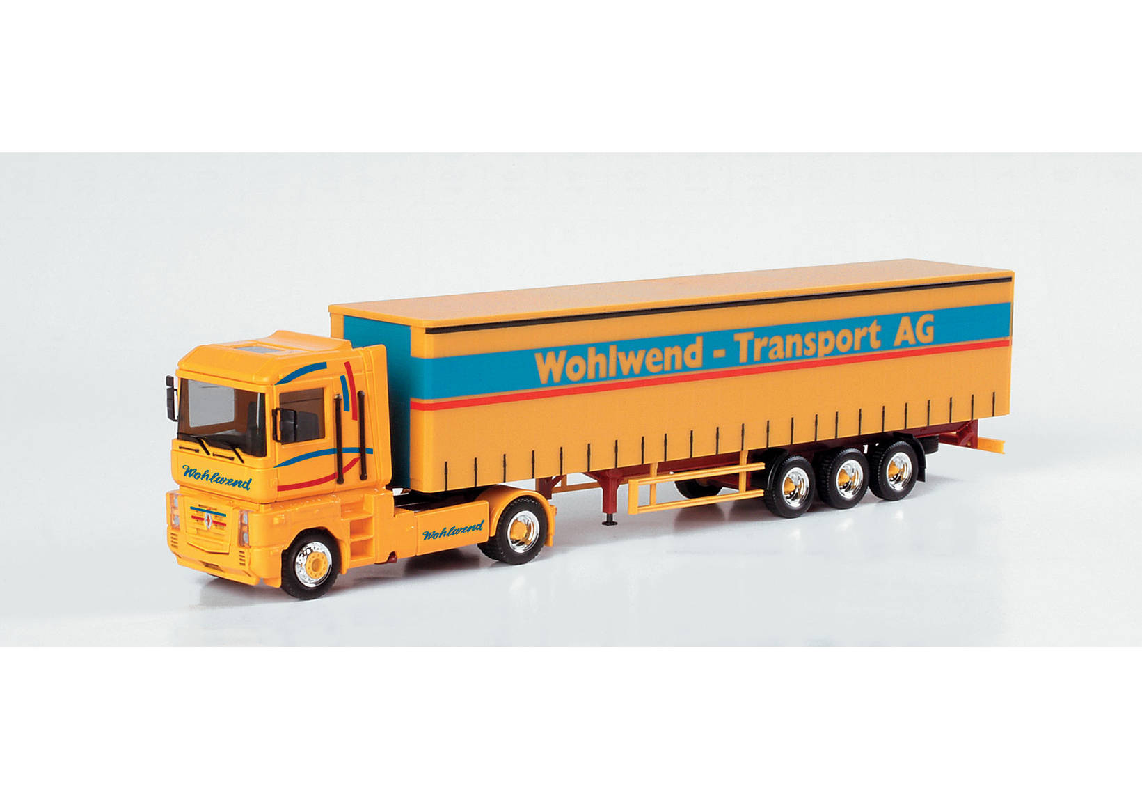 Renault Magnum curtain canvas semitrailer "Wohlwend"