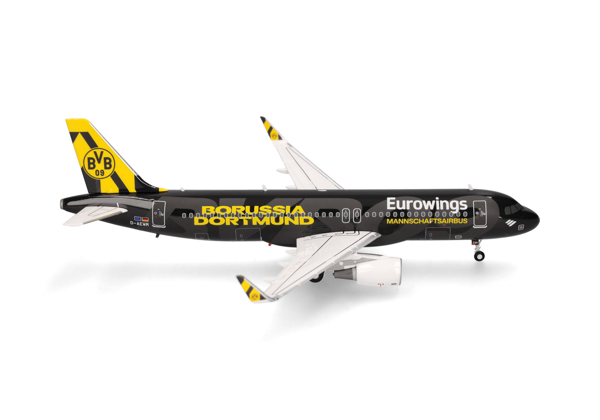 Eurowings Airbus A320, D-AEWM, "BVB Mannschaftsairbus" (2025)