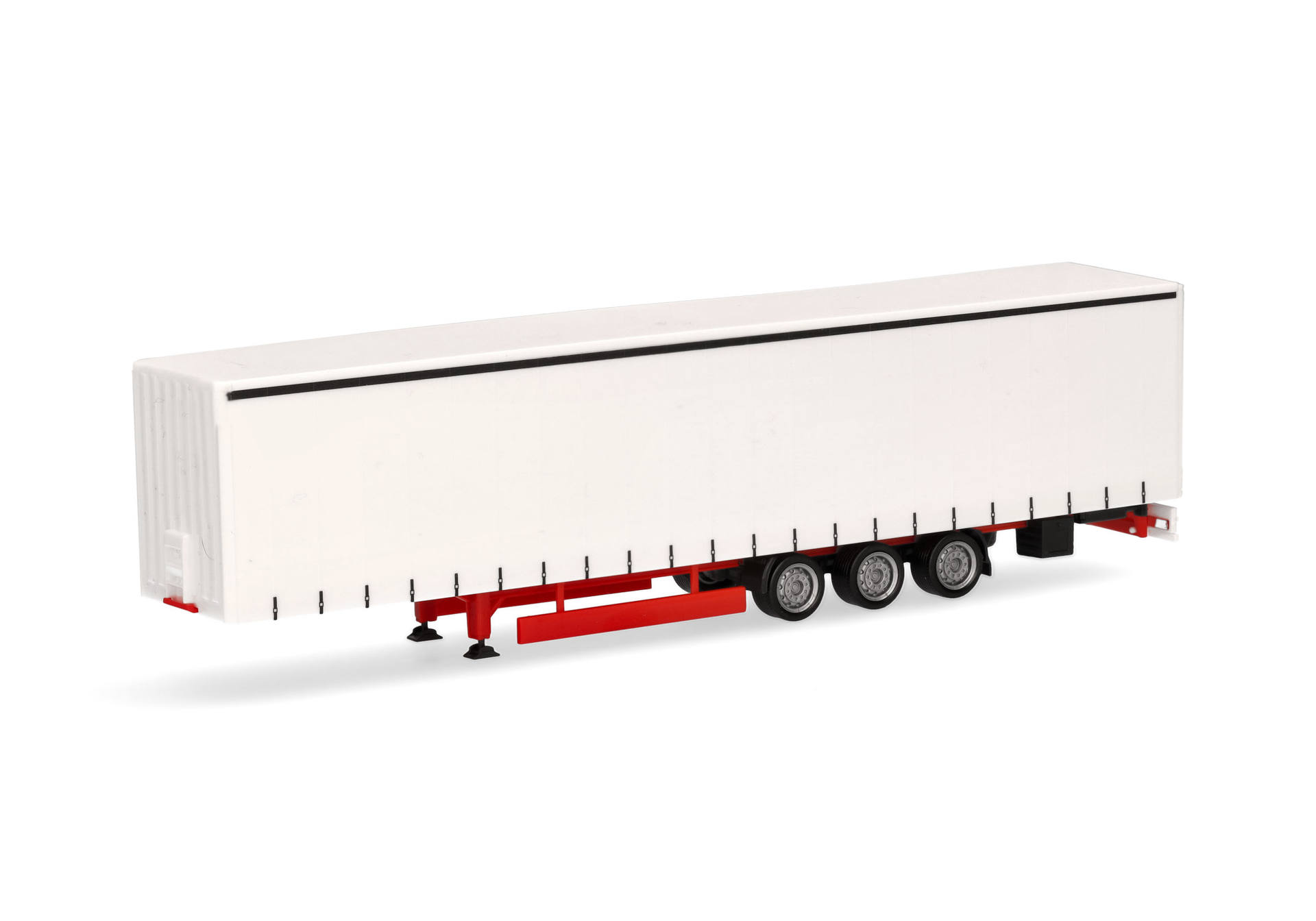 Volume curtain canvas semitrailer 3-axles, white