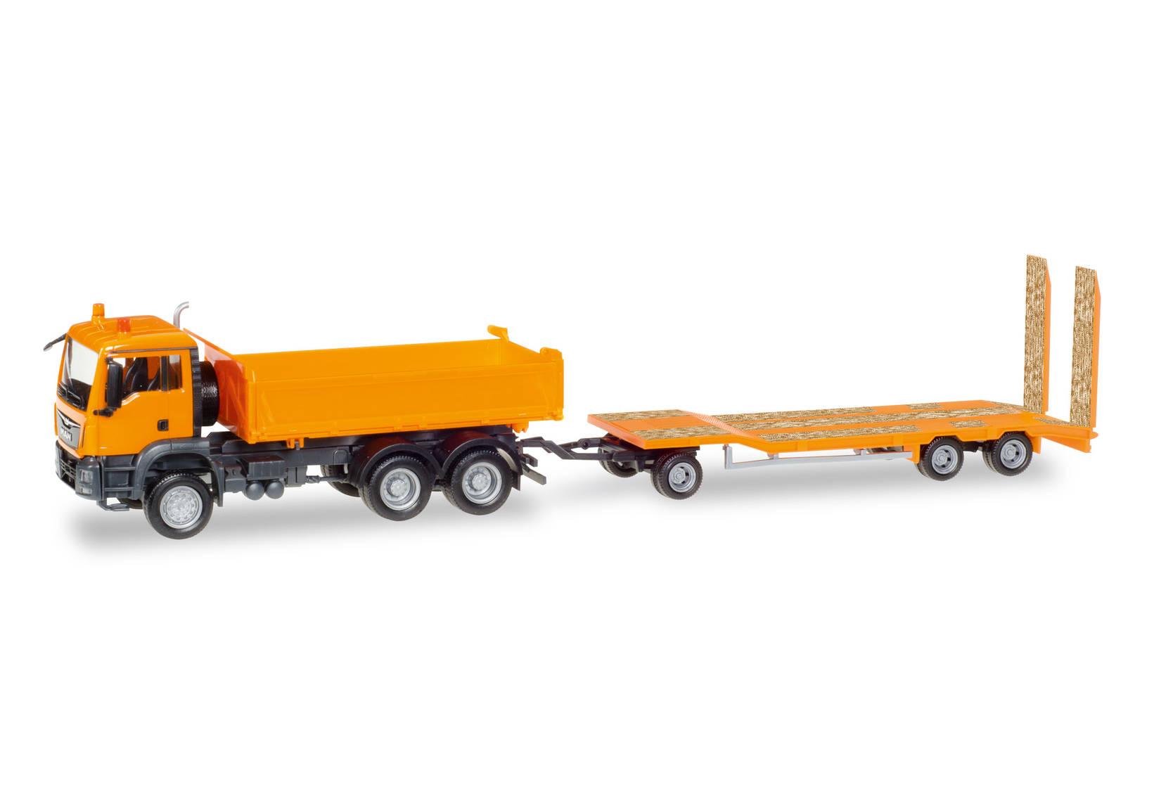 MAN TGS M dumper 3-axle with Goldhofer TU 3