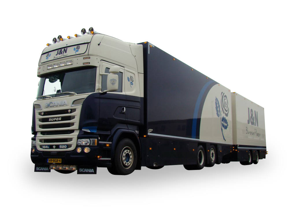 Scania R Koffer-Hängerzug "J&N Blumen"