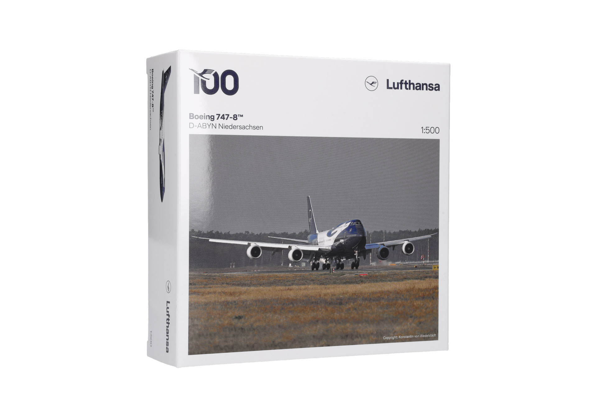 airplane, Boeing 747-8, box, Lufthansa, model airplane