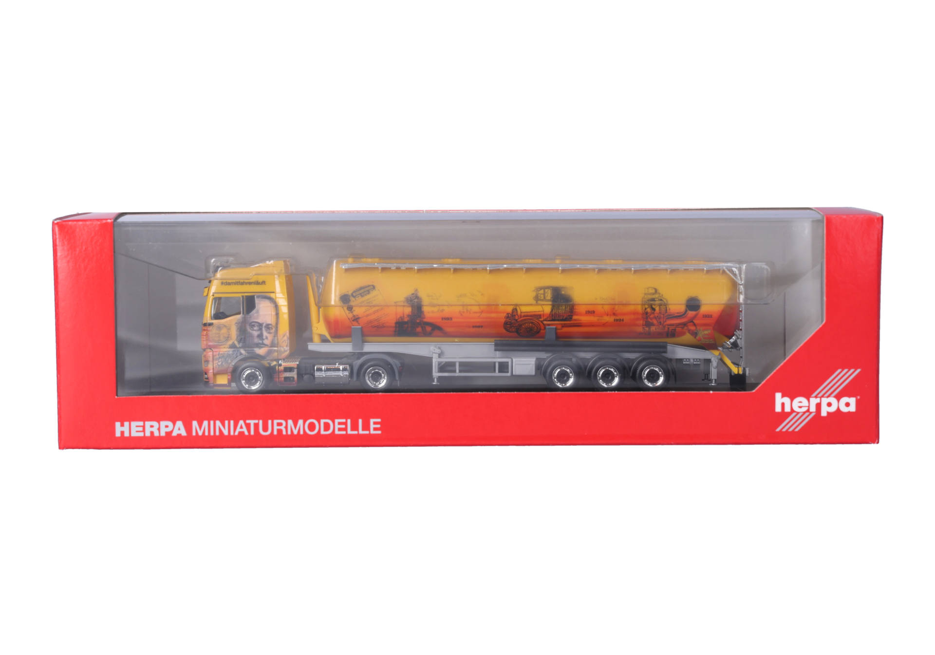 toy, truck, model, tanksemi, vintage-livery, yellow-truck, gas-trailer, miniature
