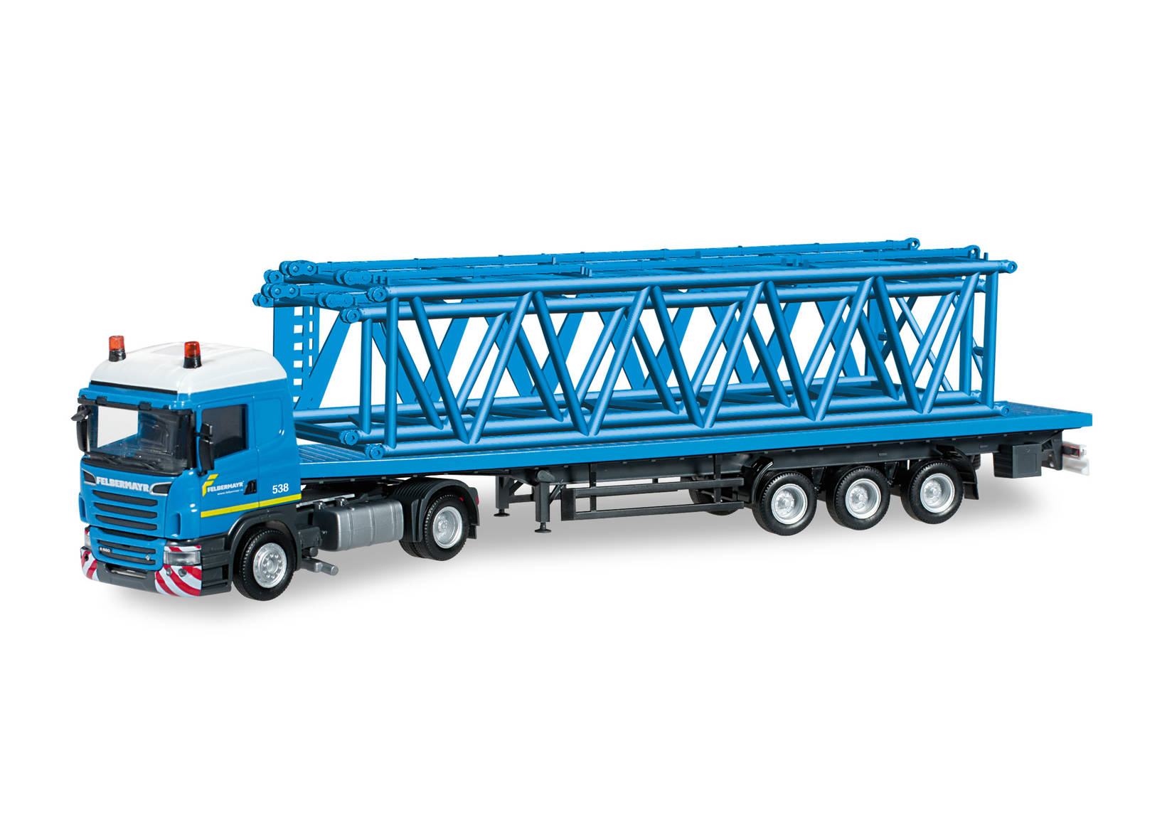 Scania R HL Rungen-Sattelzug mit Gittermastteilen für Liebherr Raupenkran LR 1600/2 "Felbermayr" (A)