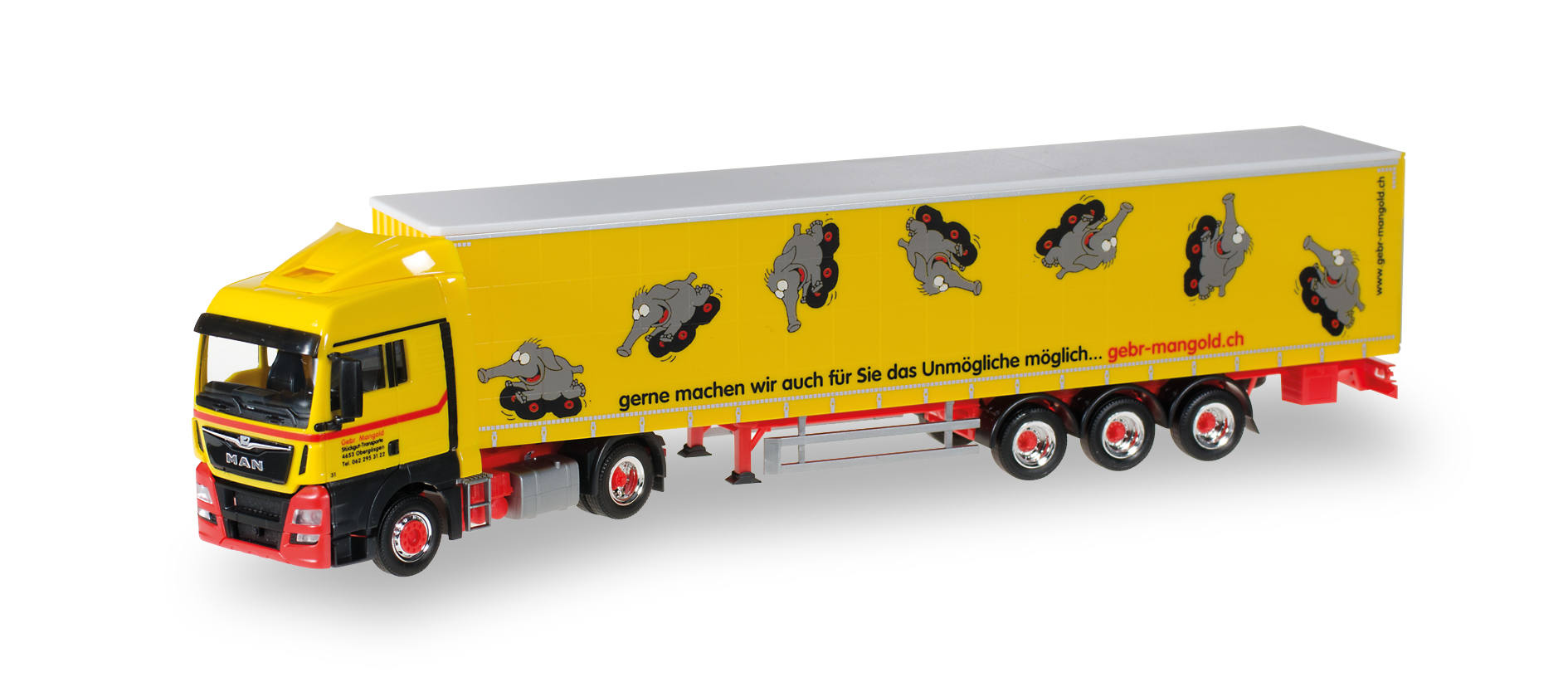 MAN TGX XLX curtain canvas semitrailer "Mangold"