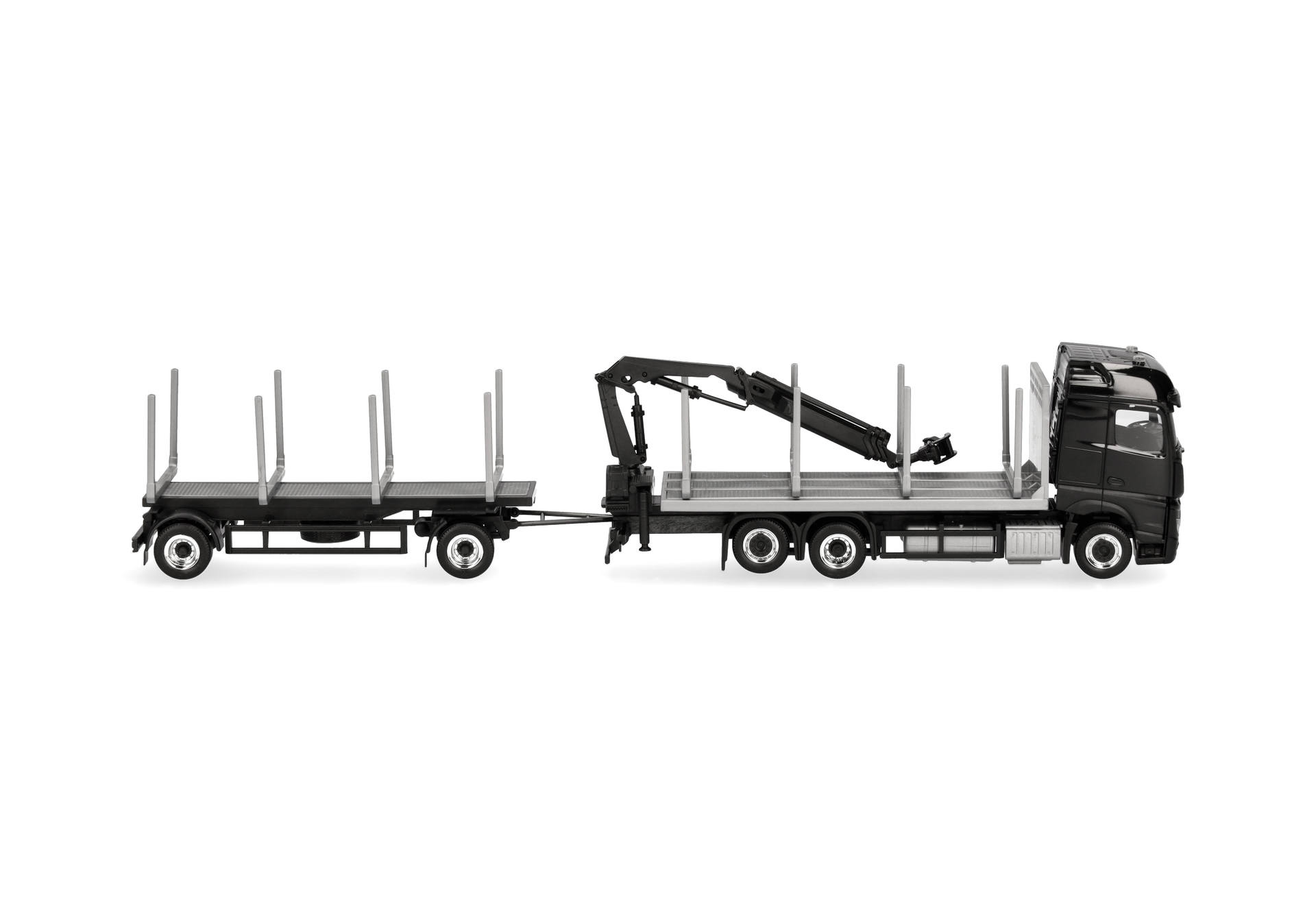 Mercedes-Benz Arocs 18 Bigspace timber transport truck, black