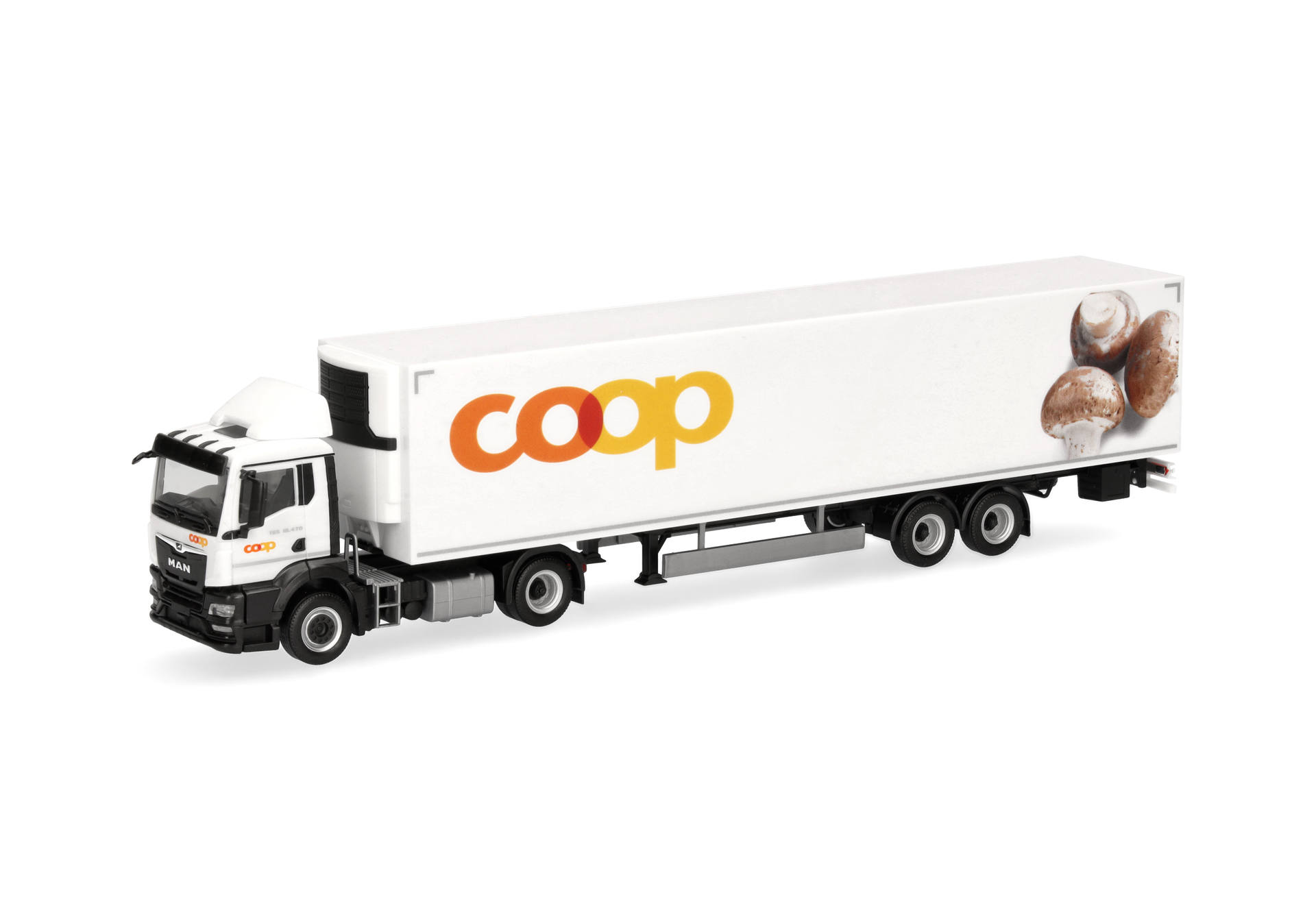 MAN TGS NN refrigerated box semitrailer truck "coop"