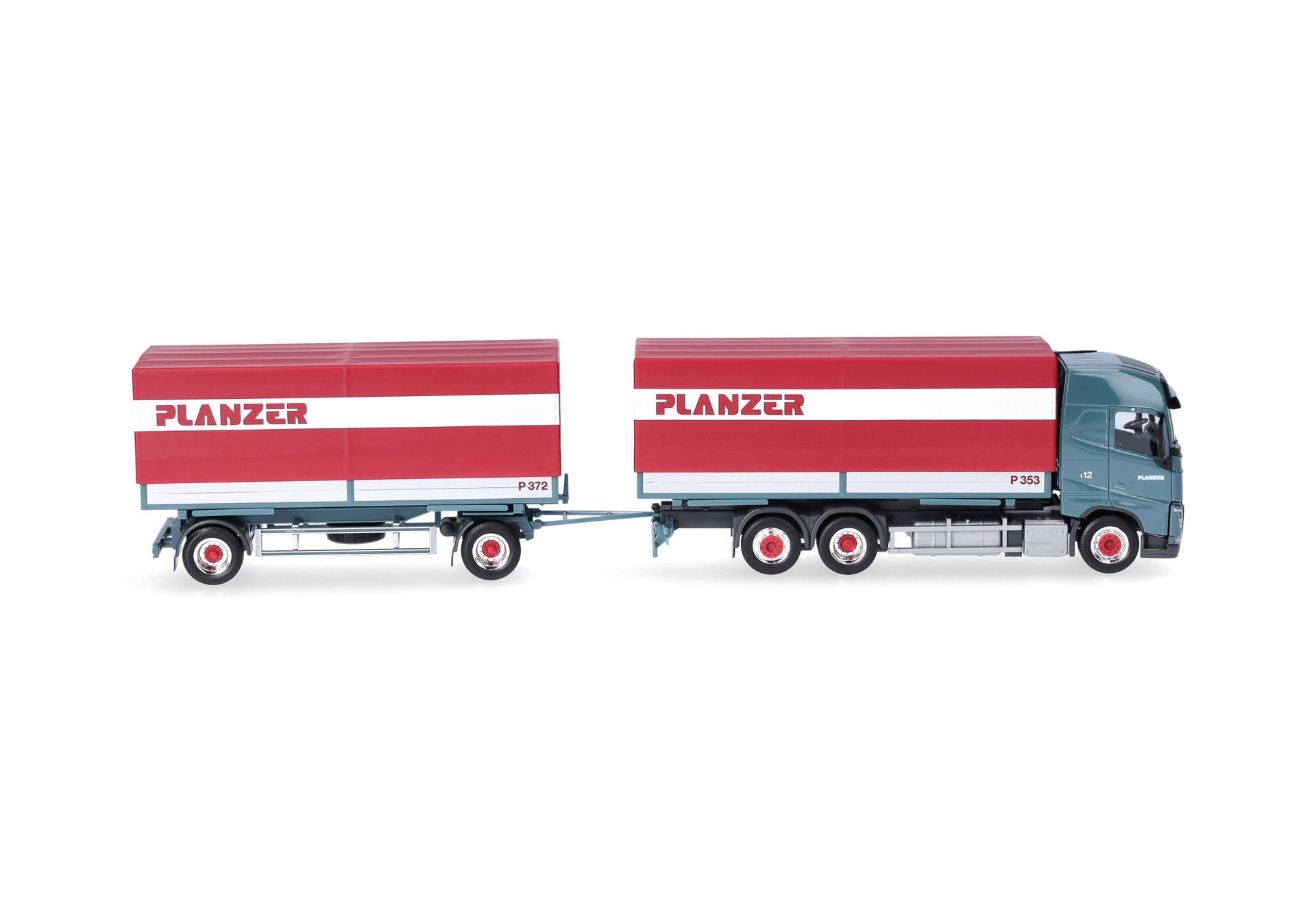 Volvo FH Globetrotter canvas semitrailer truck "Planzer"