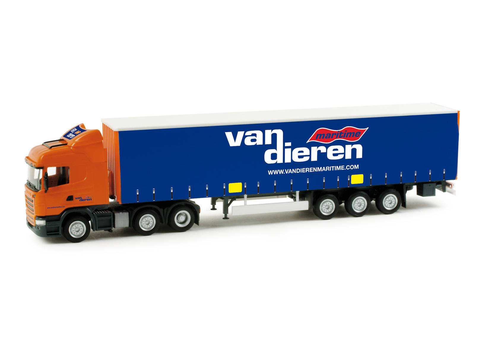 Scania R 09 HL Gardinenplanen-Sattelzug "Van Dieren Maritime" (NL)