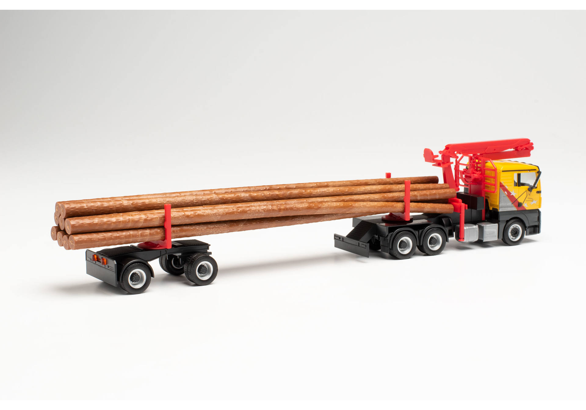 Herpa MAN TGX L Doll long timber transporter „Mengel Holztransporte“ 312998