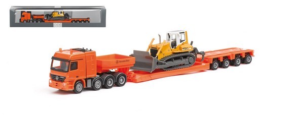 Mercedes-Benz Actros L '02/Titan Tief charging saddle with Liebherr 734 XL Planning caterpillar special box
