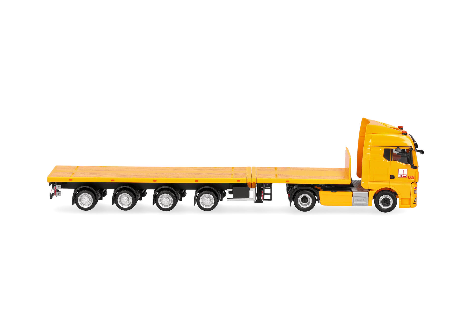 MAN TGX GM teletrailer semitrailer "Max Bögl" with loading
