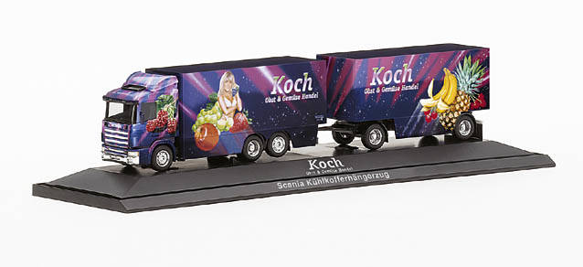 Scania 124 refrigerated box trailer "Koch"