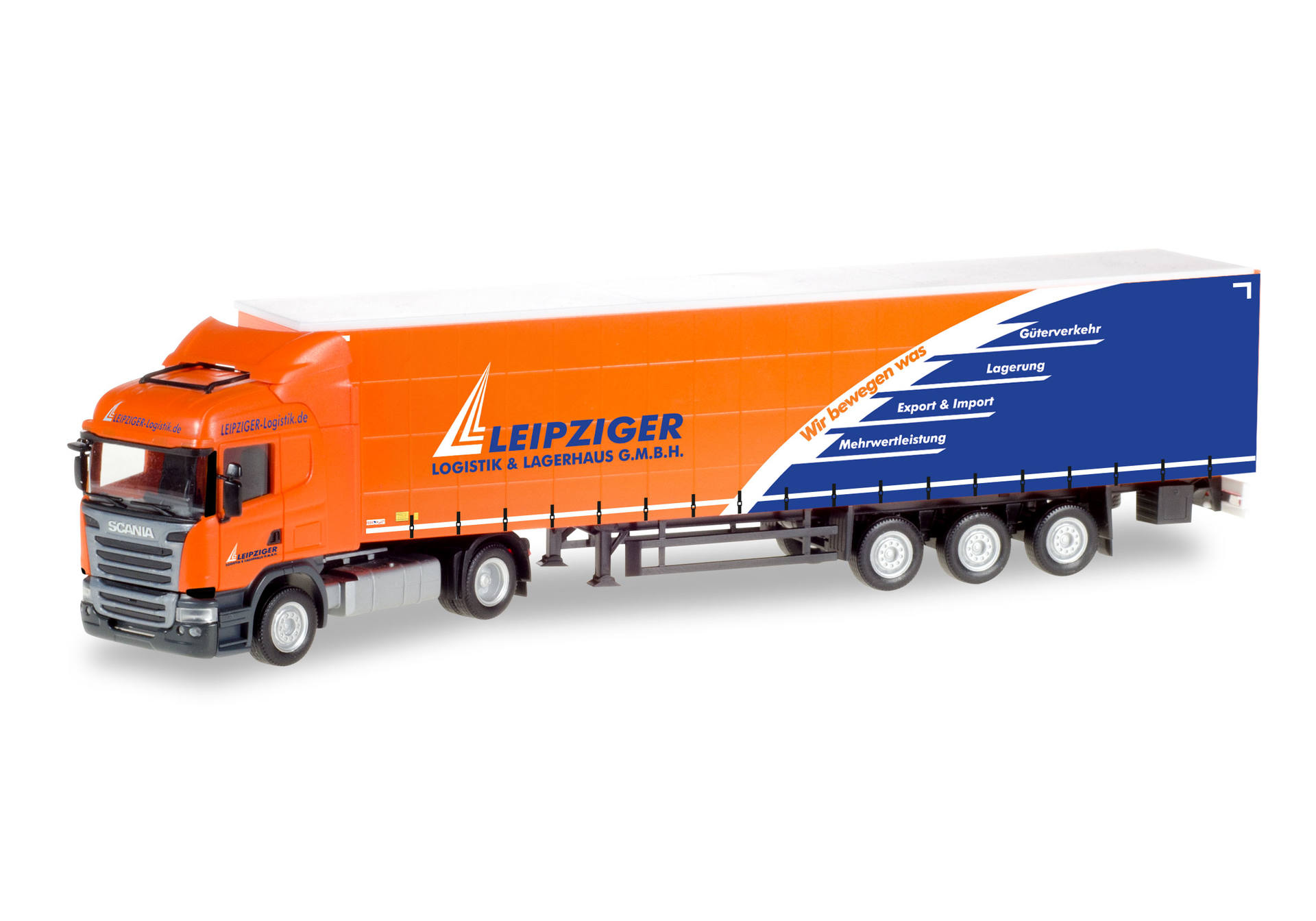Scania R Highline curtain canvas semitrailer "Leipziger Logistik"