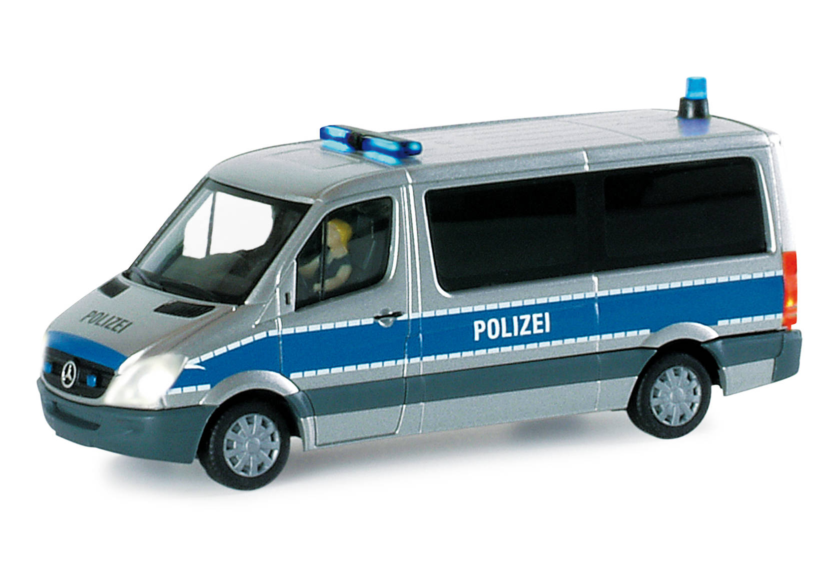 Mercedes-Benz Sprinter "Polizei Hamburg", mit Beleuchtung und Fahrerfigur