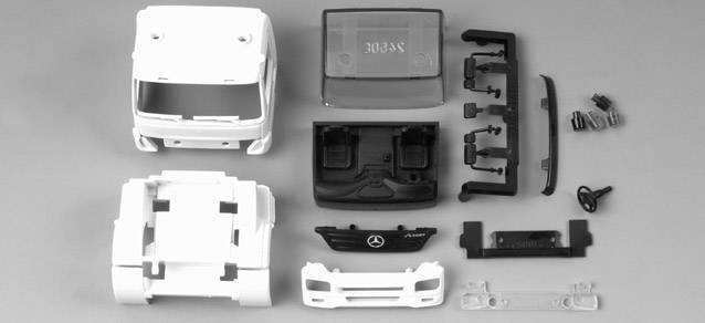 Mercedes-Benz Axor driver's cabin with flashing lights (incl. rear-view mirror)Inhalt: 2 Stück