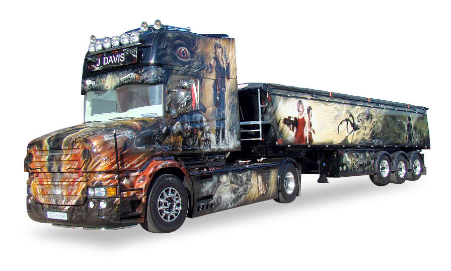 Scania Hauber dump semitrailer "Julian Davies"