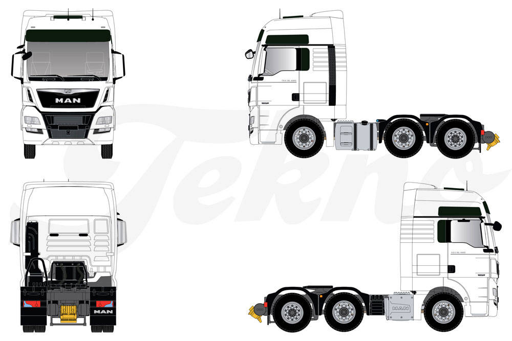 MAN TGX XXL Euro 6 6x2 rigid tractor