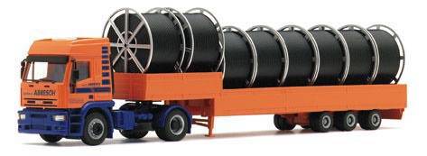 Iveco EUROTECH Hochdach JumBopritsche saddle train 2A/3A with cable drums