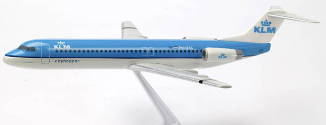 KLM Fokker 100 "Cityhopper". This item comes / came in Wooster branded packaging.