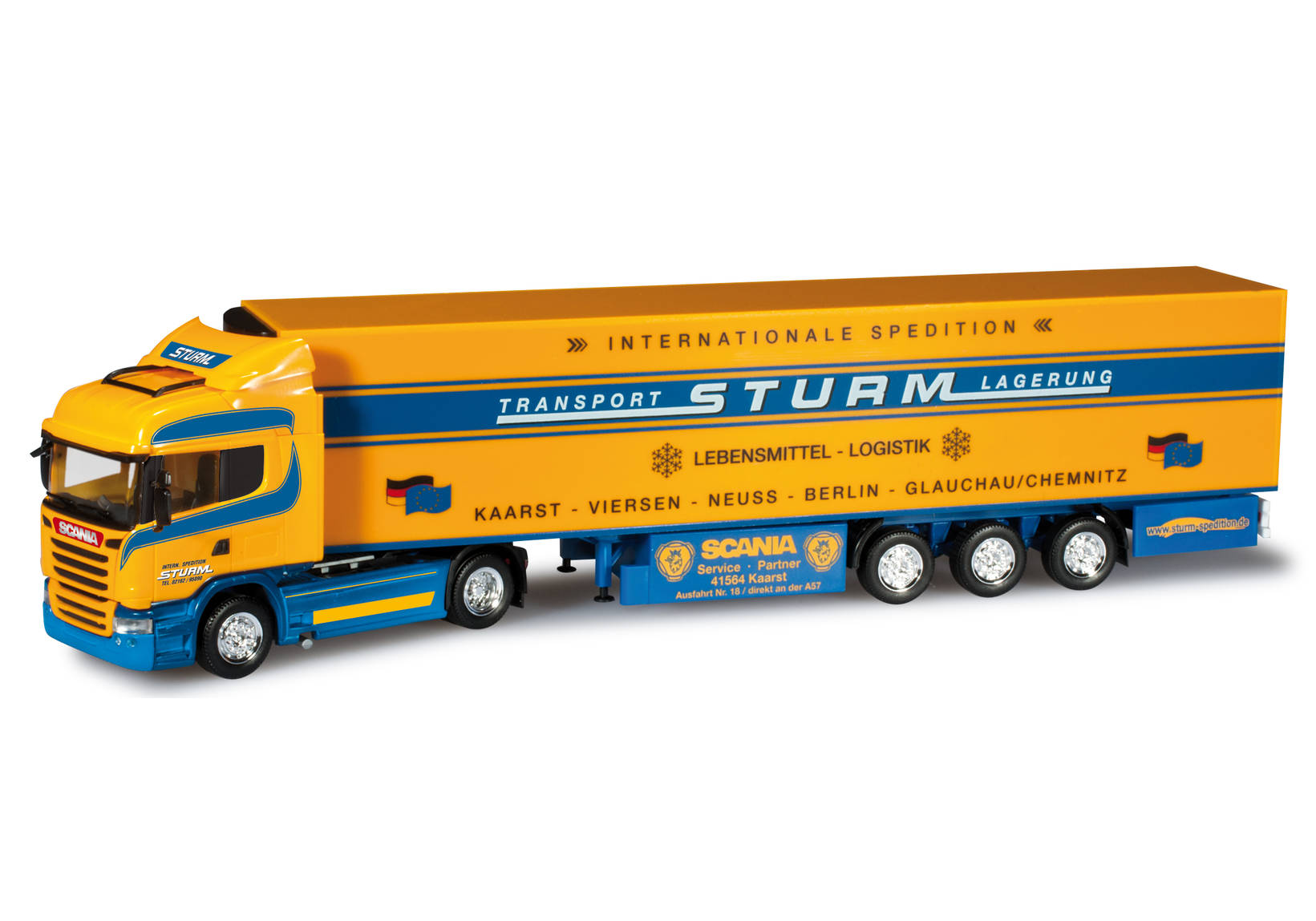 Herpa Scania R Streamline Highline K Hlkoffer Sattelzug Sturm