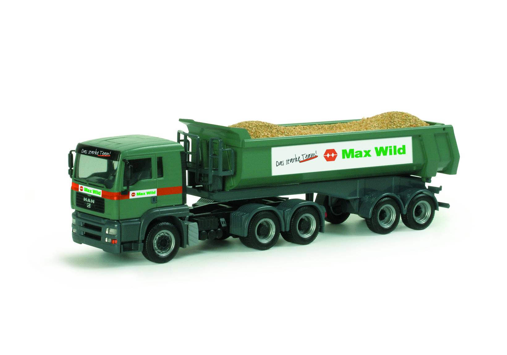 MAN TGA M Rundmulden-Sattelzug mit Ladung "Max Wild"