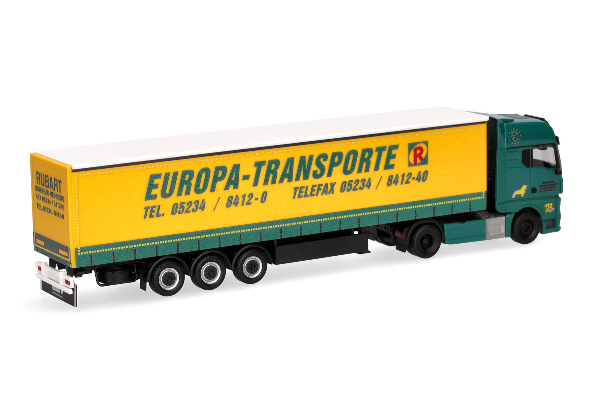 MAN TGX GX Gardinenplanen-Sattelzug "Rubart Europa-Transporte"