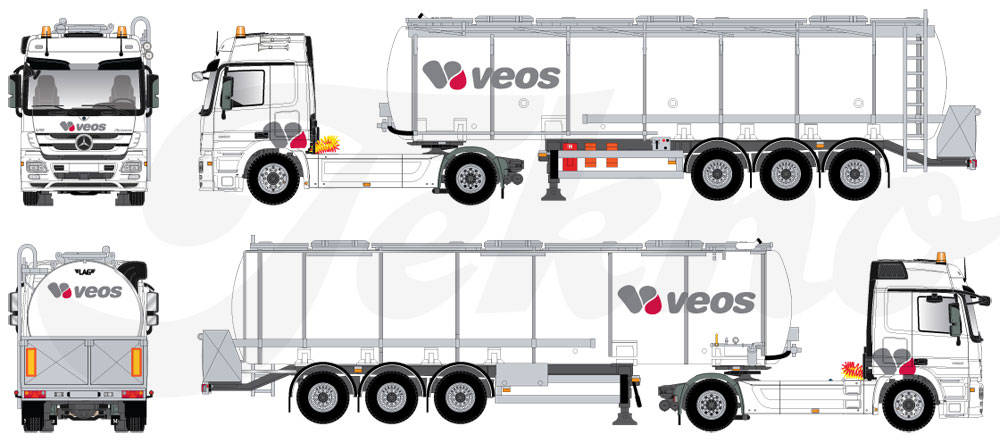 Mercedes-Benz Actros L tank semitrailer "Veos"