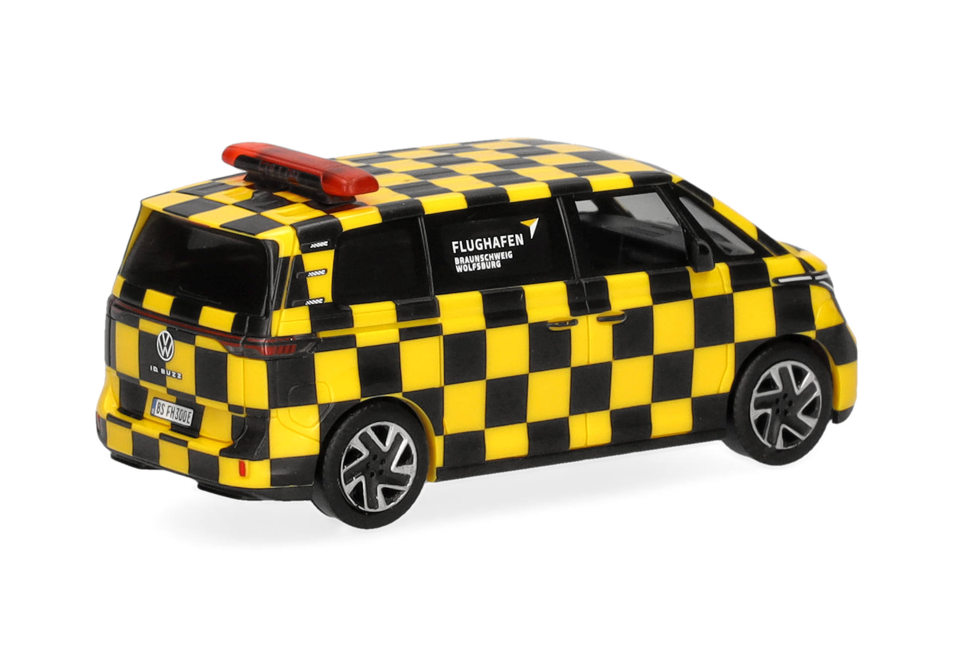 ambulance, van, model, checkered, red-blue light