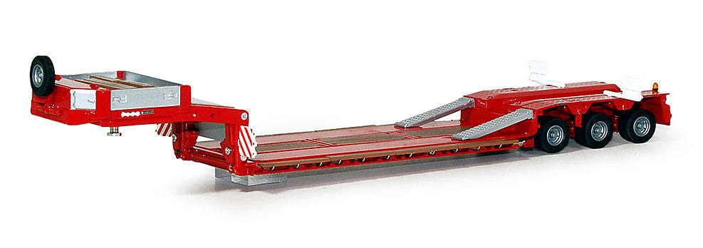 Goldhofer flat-bed Trailer, red