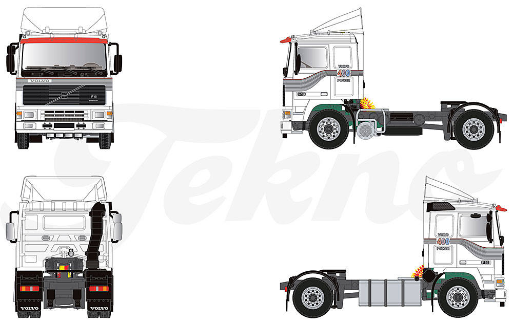 Volvo F 102 4x2 rigid tractor, white