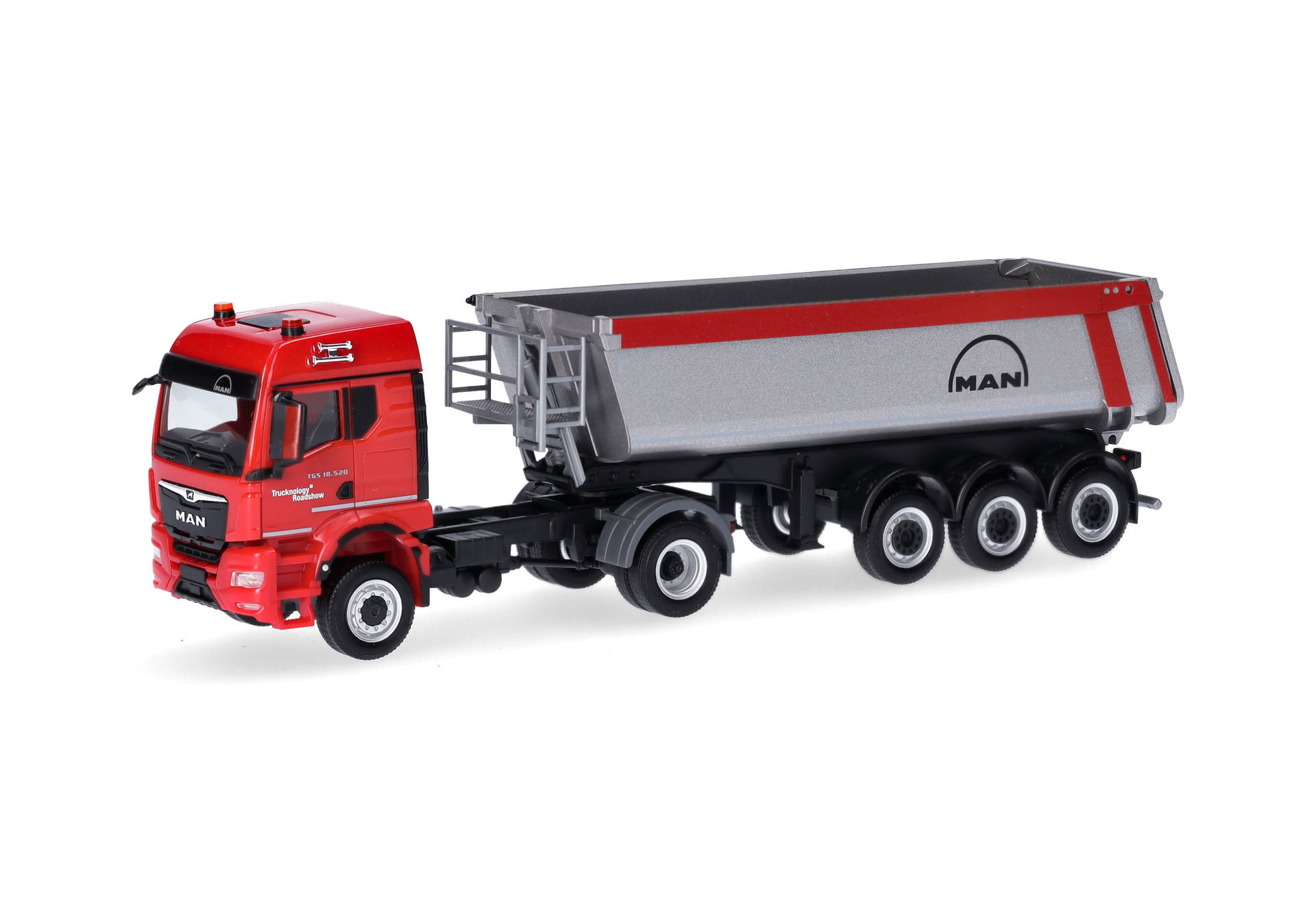MAN TGS TM dump semitrailer , red "MAN Truck & bus SE"