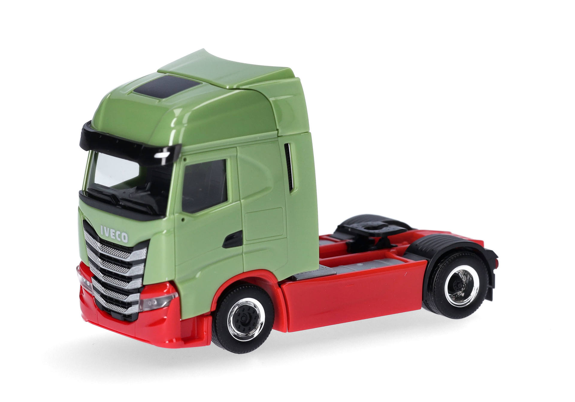Iveco S-Way rigid tractor 2axles, green/red