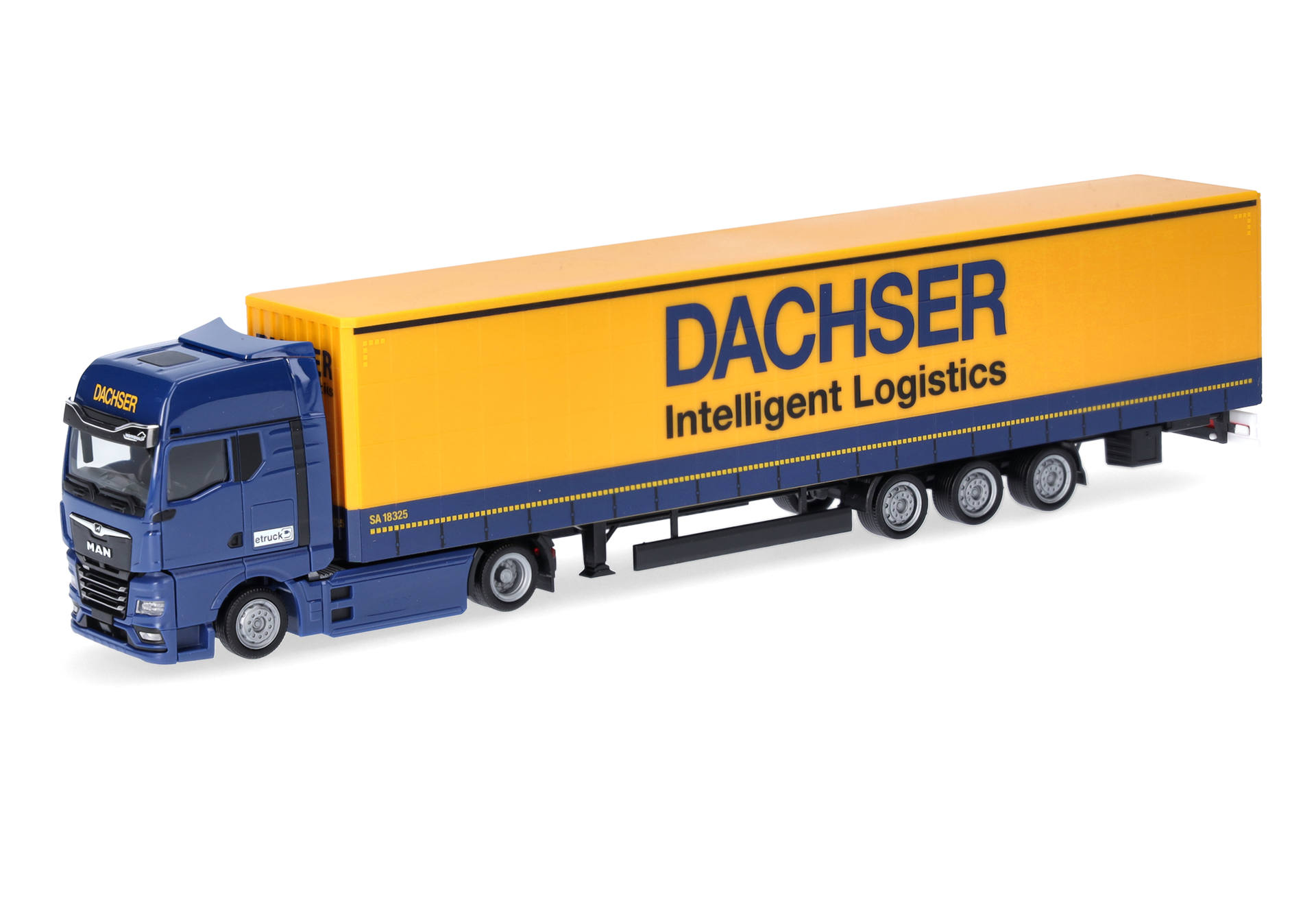 MAN eTGX GX volume curtain canvas semitrailer "Dachser Intelligent Logistics"