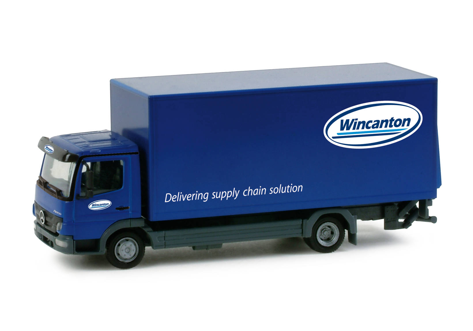 Mercedes-Benz Atego box trailer with liftgate "Wincanton"