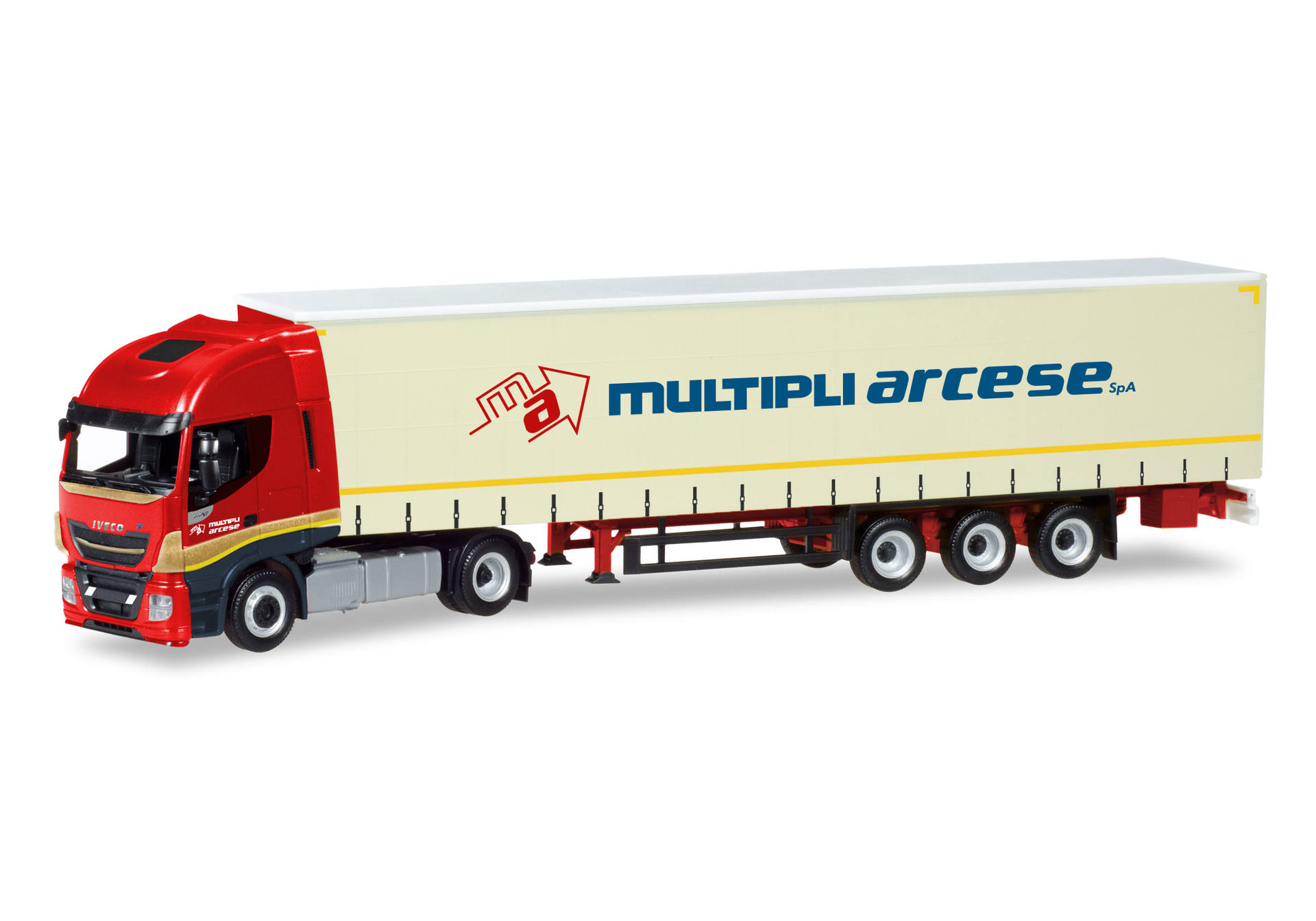 Iveco Stralis Highway XP curtain canvas semitrailer „Multipli Arcese“ (I)
