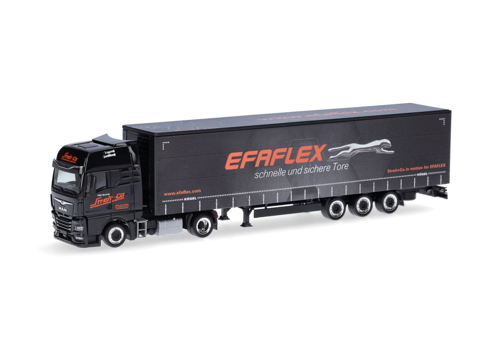 MAN TGX GX volume curtain canvas semitrailer  "Streit & Co. EFAFLEX"