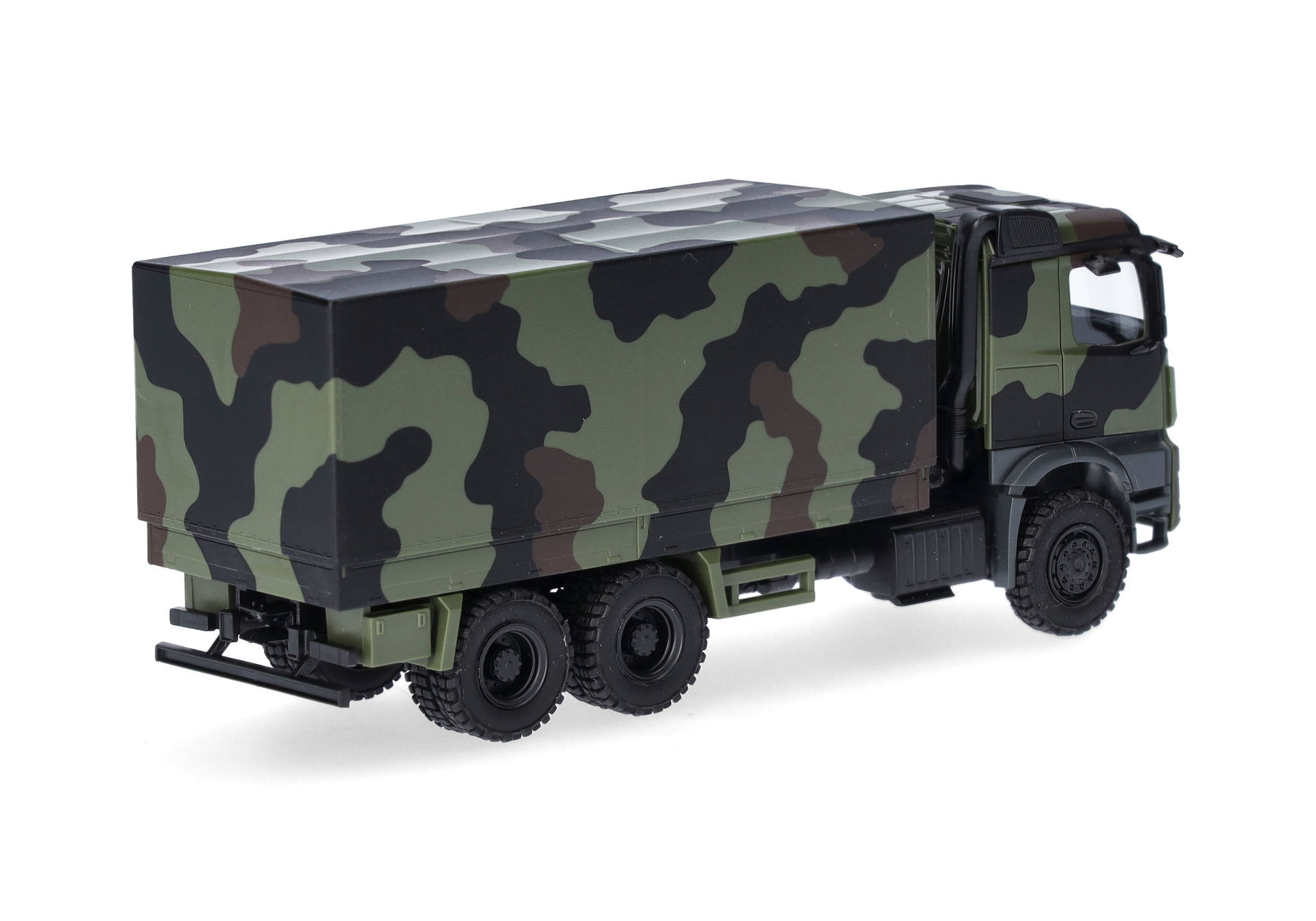 Mercedes-Benz Arocs 6x6 flatbed truck, camouflage