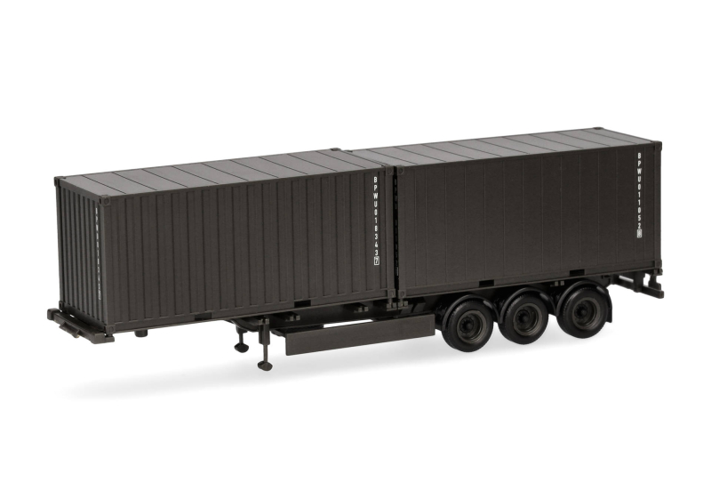 Container trailer 3axles mit 2 x 20ft. container 