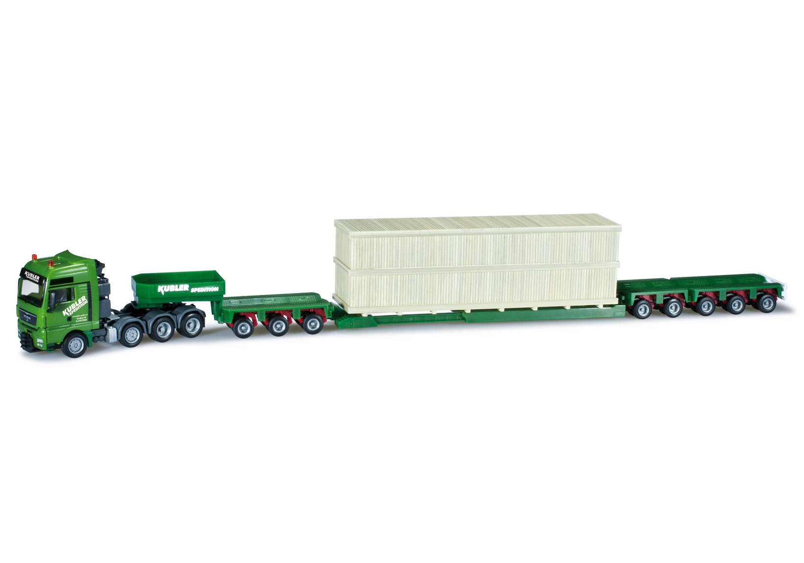 HERPA #6132 Mack 10 Whl. Cab w/45' Box Trailer Wohrle Farms H.O. 1:87