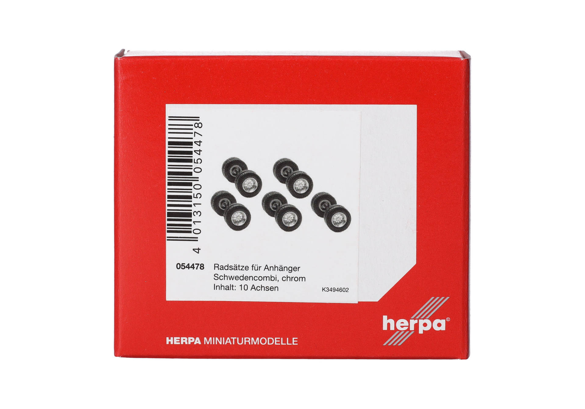 Accessories: Wheel-set for swedish box truck, chrome, 10 wheel sets ...